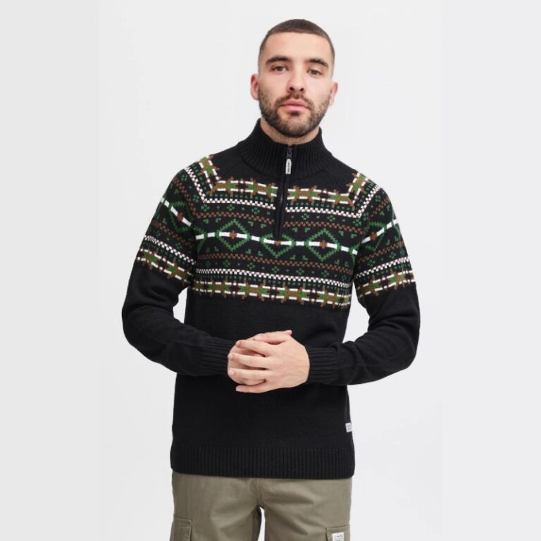 Men's Turtleneck Half Zip Christmas Sweater Factory (4)